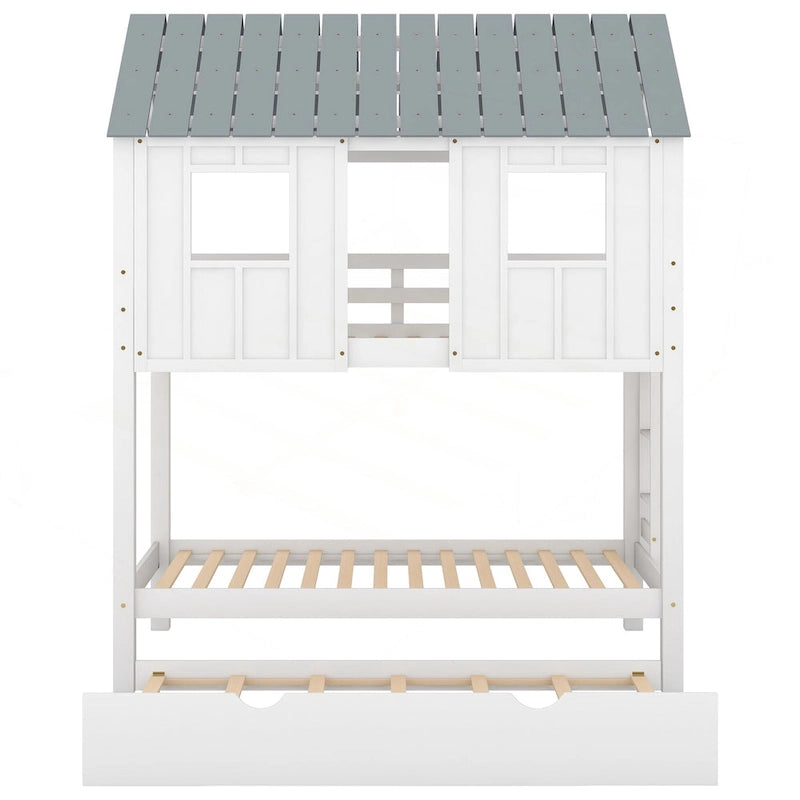 Charming Twin Size Bunk Bed with Special Design for Fun and Comfort