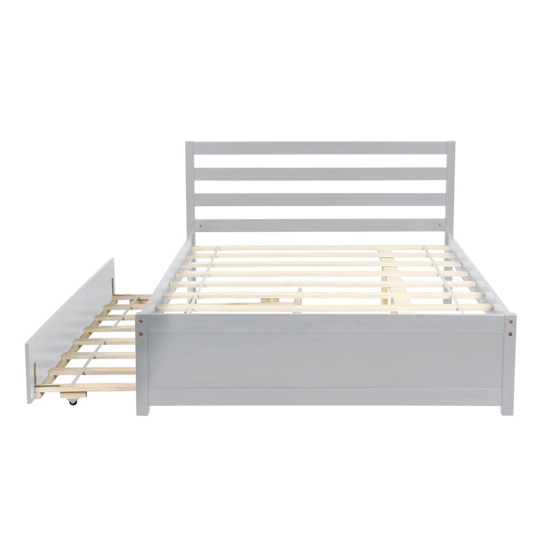 Grey Full Bed with Trundle