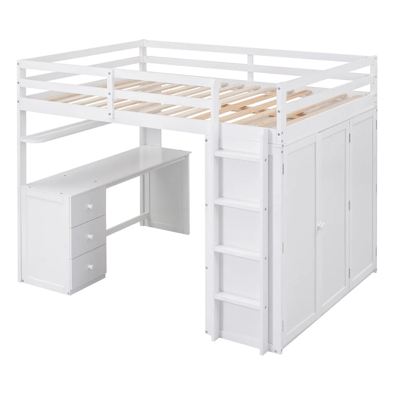 Multi-functional Pine Loft Bed