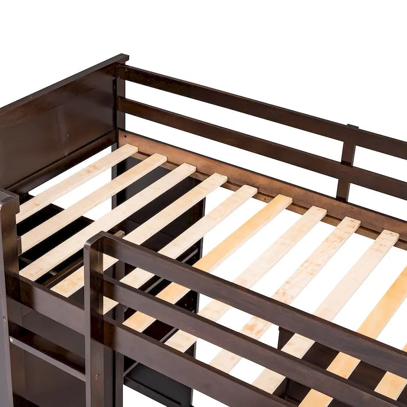 Twin over Twin Pine Loft Bed with Stand-alone