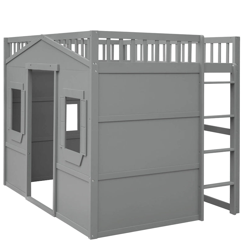 Castle Style Solid Pine Loft Bed