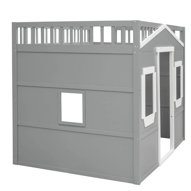Castle Style Solid Pine Loft Bed