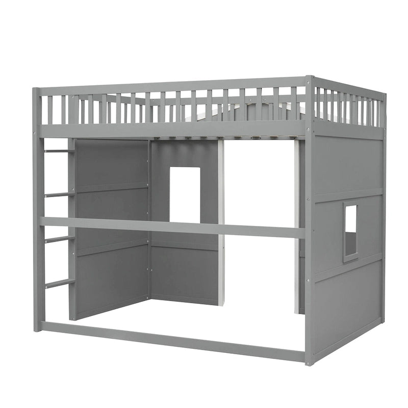 Castle Style Solid Pine Loft Bed