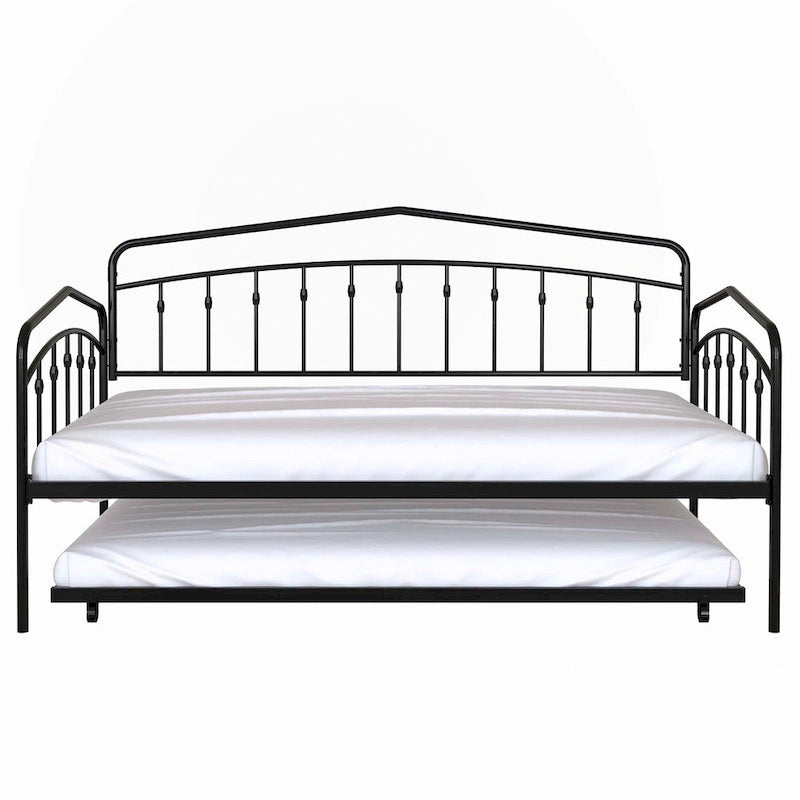 twin daybed with twin trundle, Black