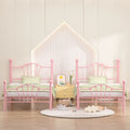 VECELO Classic Metal Platform Bed Frame, Twin Size Beds Set of 2 with Shell Style, Kids Bed Set of 2