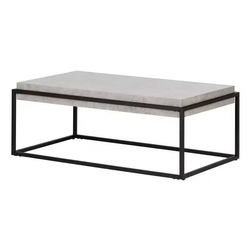 Mezzy Modern Industrial Coffee Table Gray/Black - South Shore