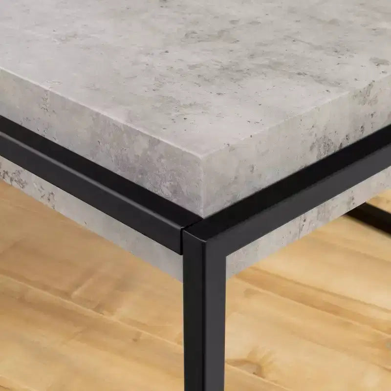 Mezzy Modern Industrial Coffee Table Gray/Black - South Shore