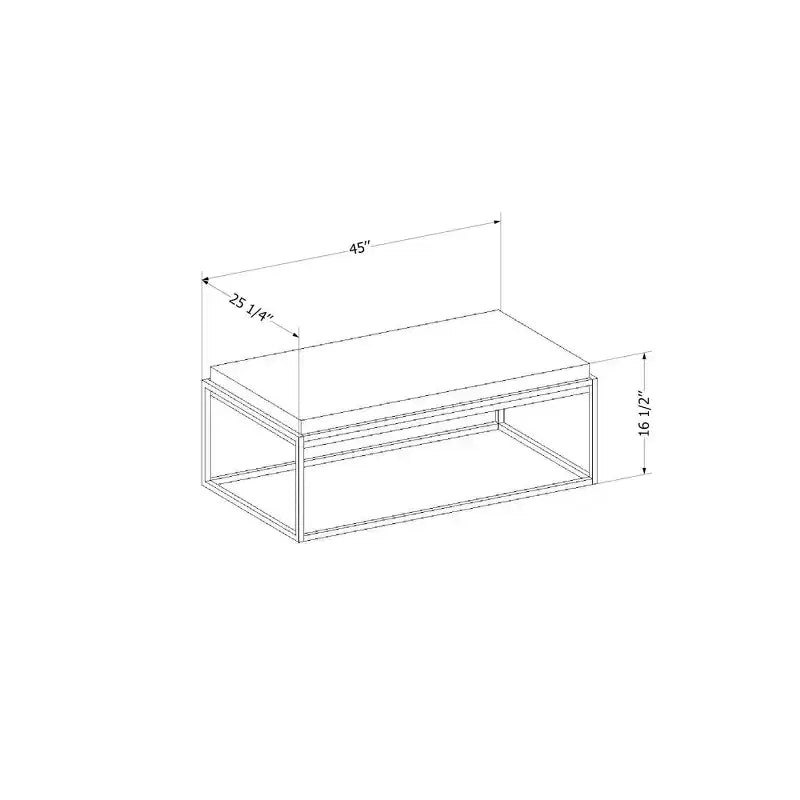 Mezzy Modern Industrial Coffee Table Gray/Black - South Shore