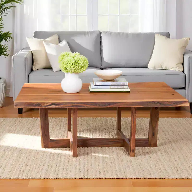 Berkshire Live Edge Wood Large Coffee Table Natural - Alaterre Furniture
