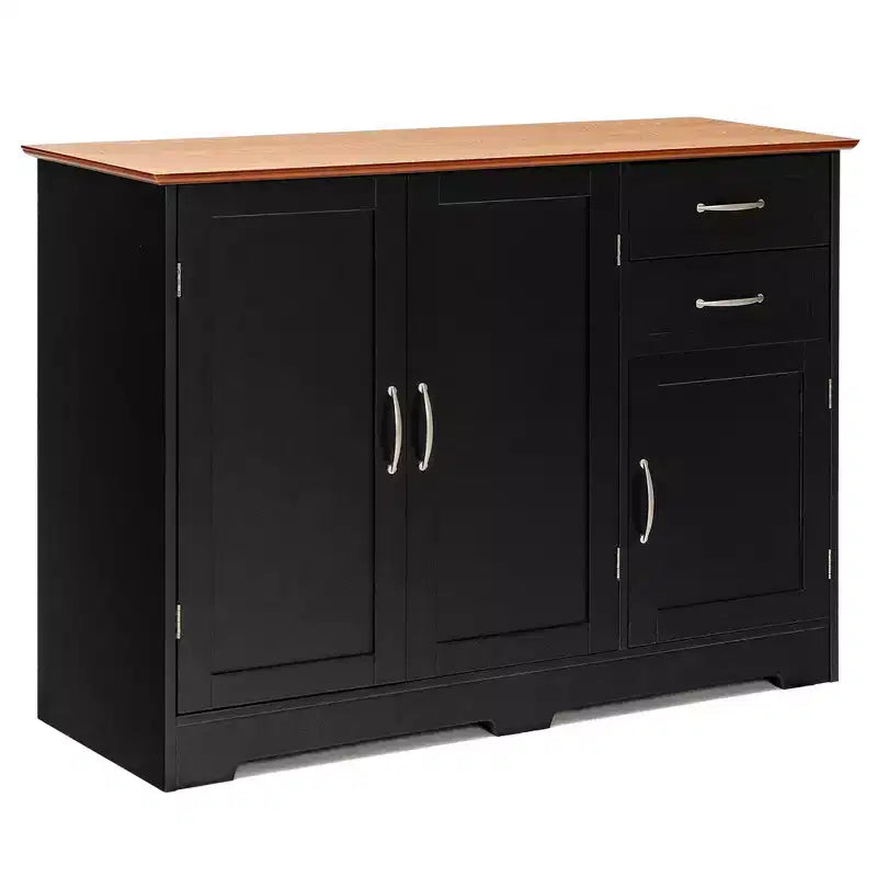Costway Buffet Sideboard Kitchen Cupboard Storage Cabinet with 2 Drawers & 3 Doors