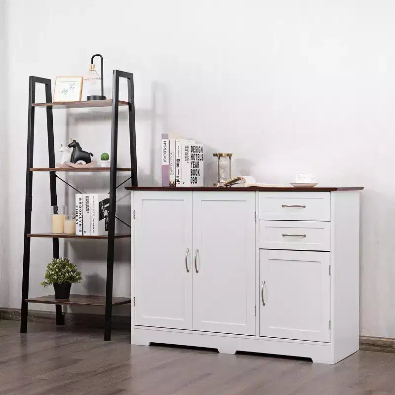 Costway Buffet Sideboard Kitchen Cupboard Storage Cabinet with 2 Drawers & 3 Doors