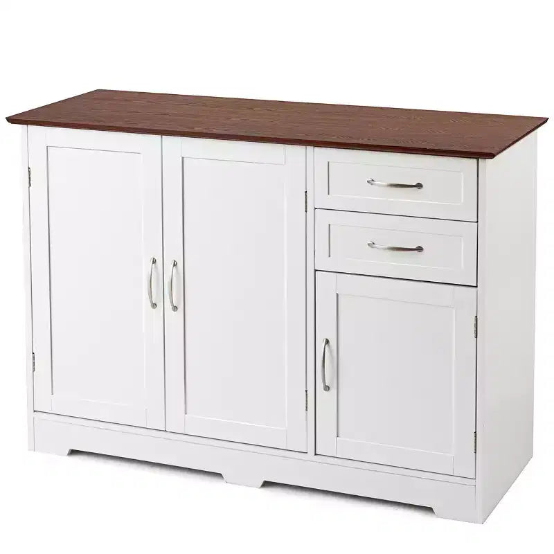 Costway Buffet Sideboard Kitchen Cupboard Storage Cabinet with 2 Drawers & 3 Doors