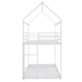 Metal House-shaped Open Canopy Bunk Bed