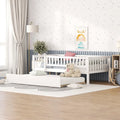 Wood Daybed with Trundle and Fence Guardrails