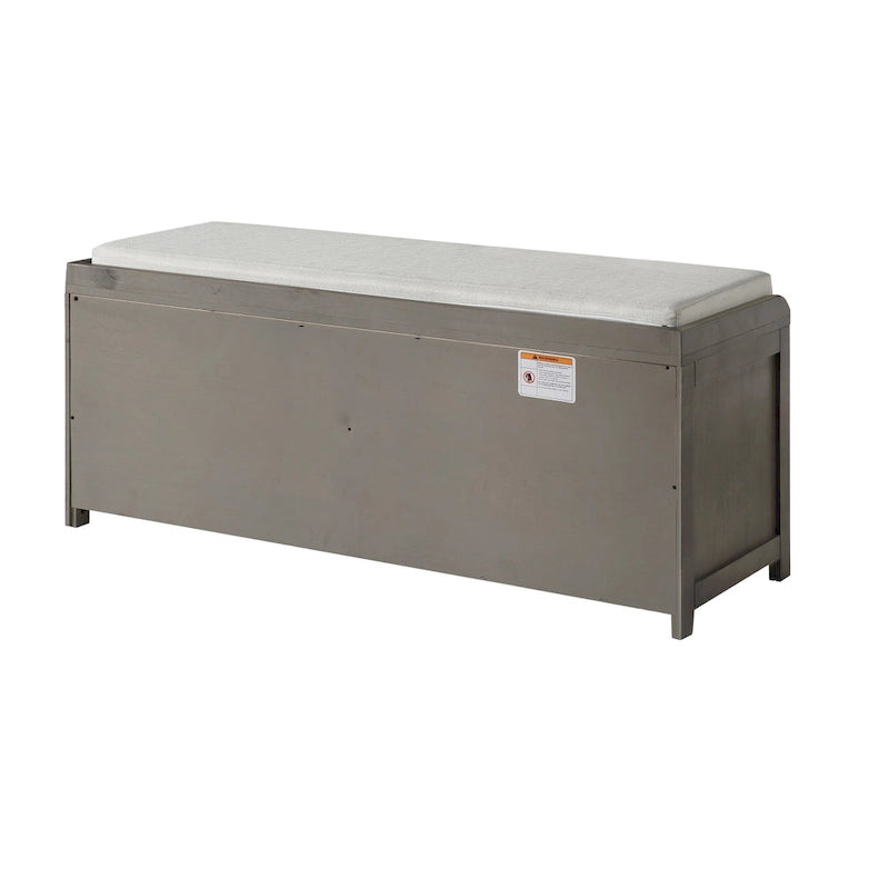 19.3 in.H X 46.85 in.W X 15.35 in.D Wood Storage Bench with Cabinets