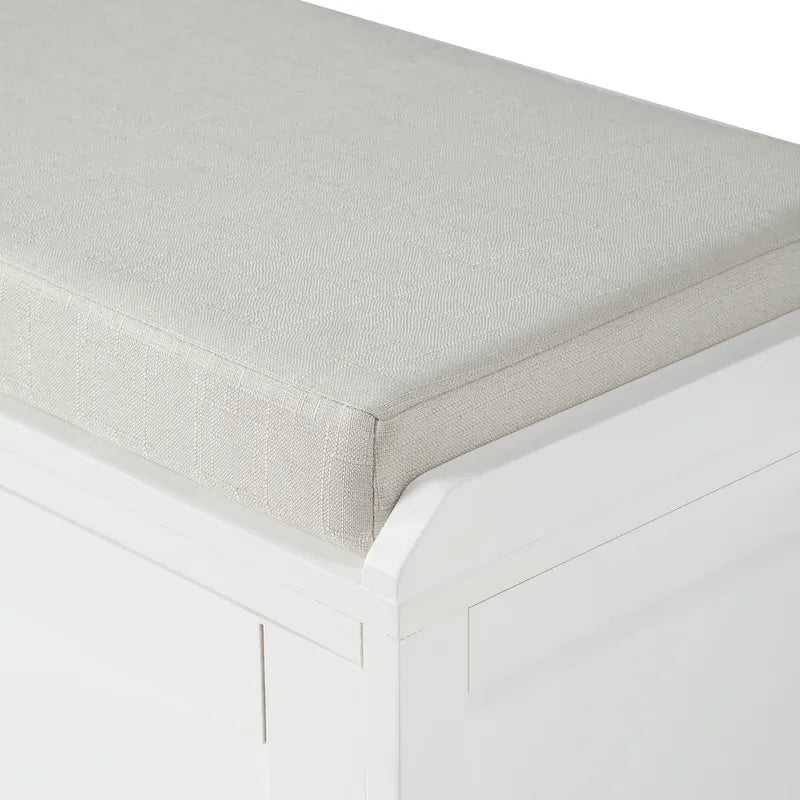 19.3 in.H X 46.85 in.W X 15.35 in.D Wood Storage Bench with Cabinets