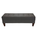 Brooke Corona Upholstered Button-tufted Wood Long Storage Bench