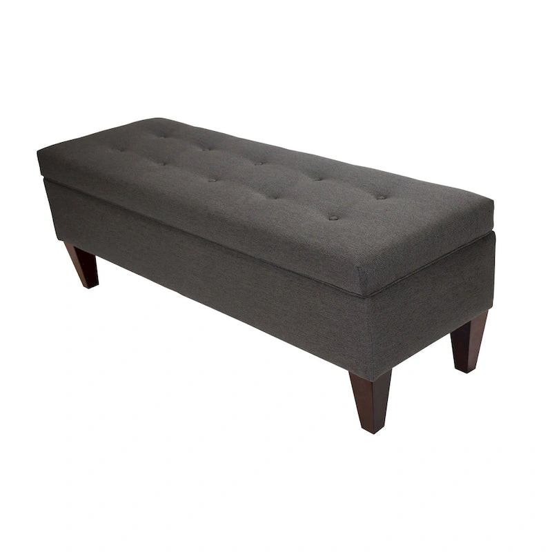 Brooke Corona Upholstered Button-tufted Wood Long Storage Bench
