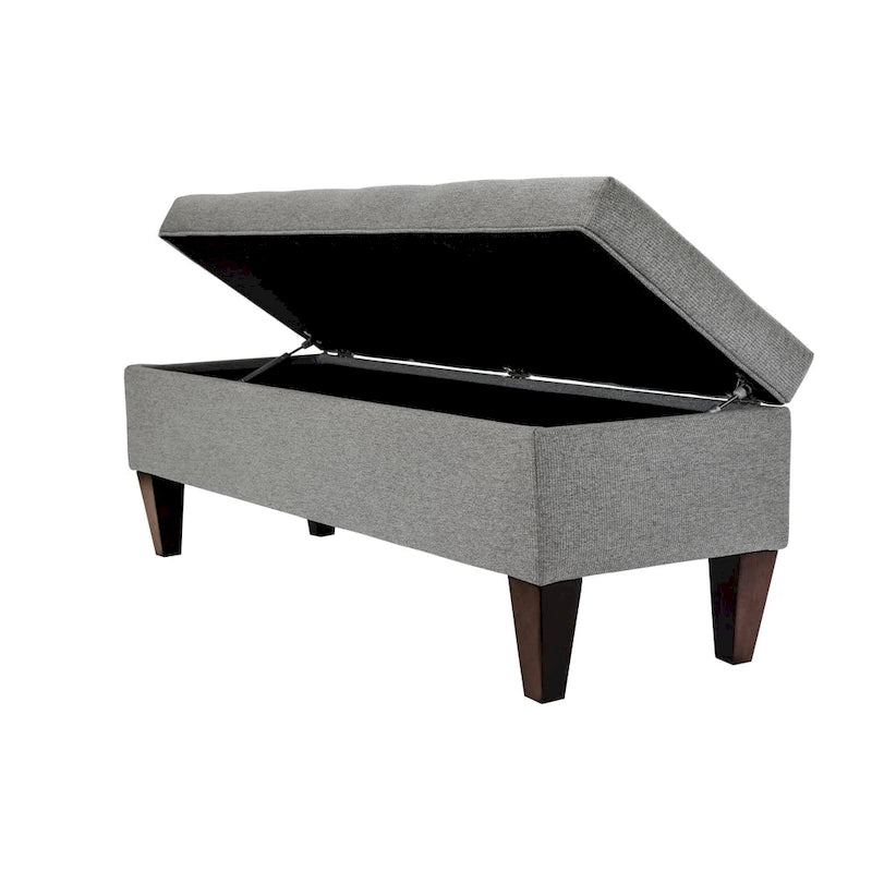 Brooke Corona Upholstered Button-tufted Wood Long Storage Bench