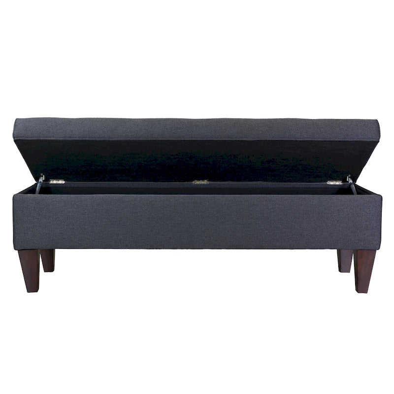 Brooke Corona Upholstered Button-tufted Wood Long Storage Bench