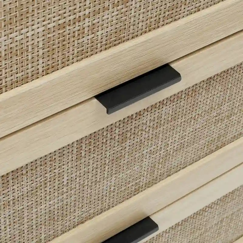 Rattan 3 Drawer Cabinet for bedroom living room