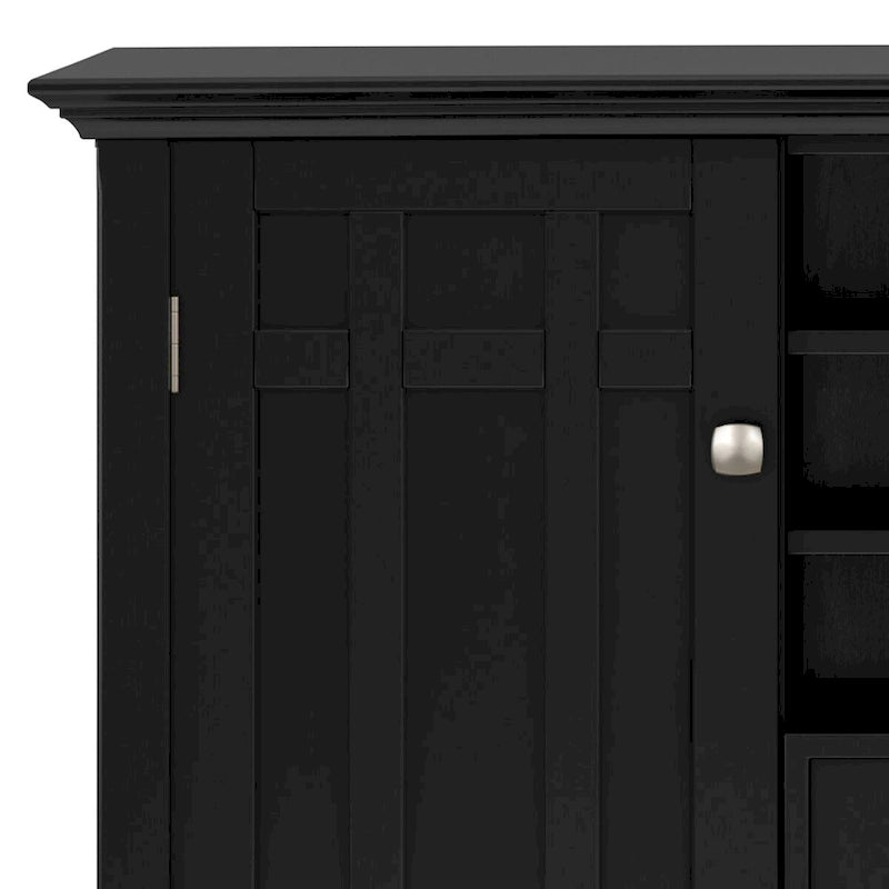 WYNDENHALL Freemont SOLID WOOD 54 Wide Transitional Sideboard Buffet & Wine Rack - 17 D x 54 W x 36 H