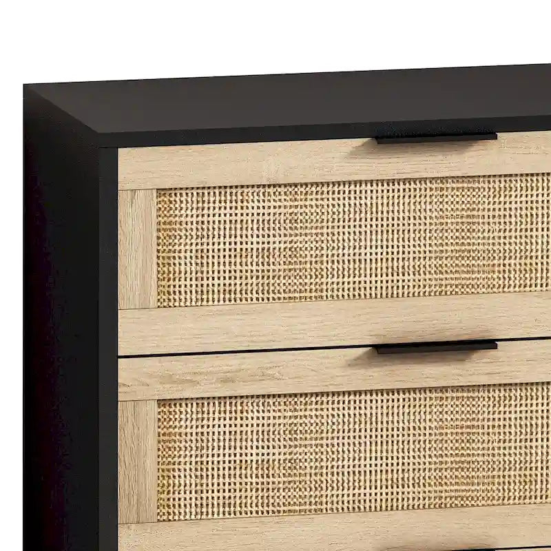 6 Drawers Rattan Storage Cabinet Rattan Drawer,for Bedroom