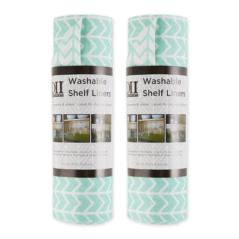 DII Grey Lattice Shelf Liner (Set of 2)