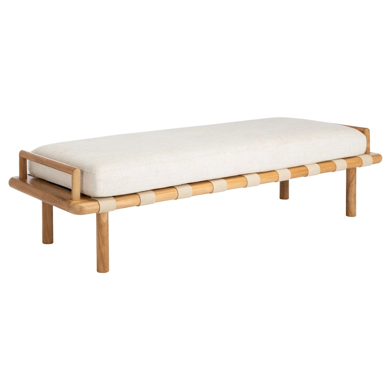 SAFAVIEH Couture Constantine Teak Cushion Bench - 70 W x 25.7 L x 18.5 H