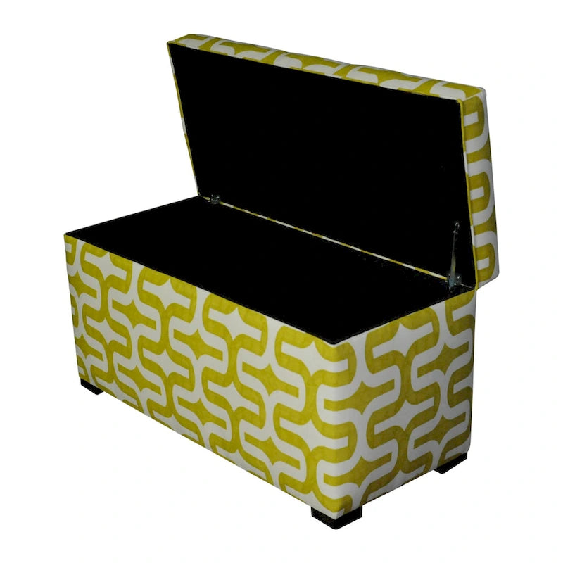 'Angela Embrace' Green Patterned Storage Trunk