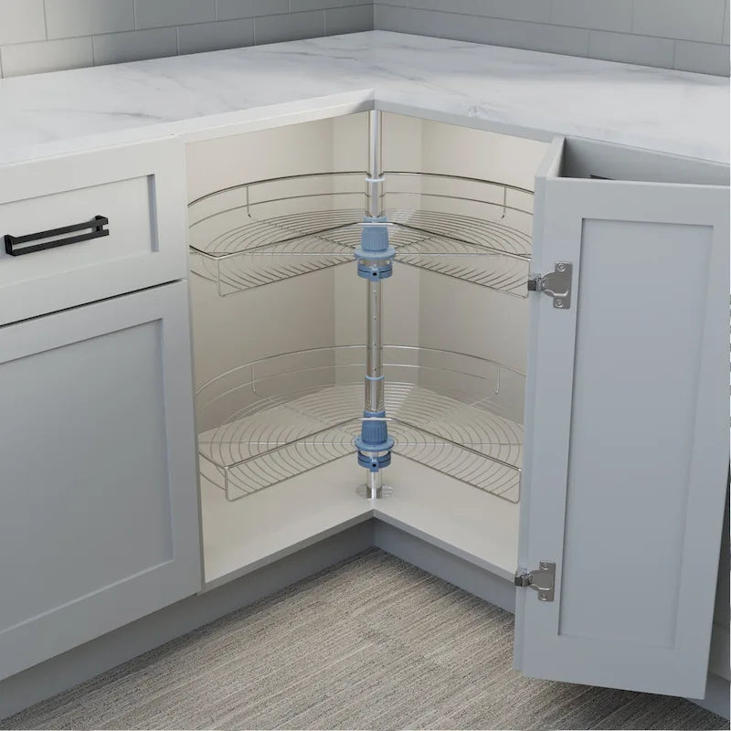Dowell Lazy Susan 28 Diameter - 270 Degree Double Rack Stainless Steel