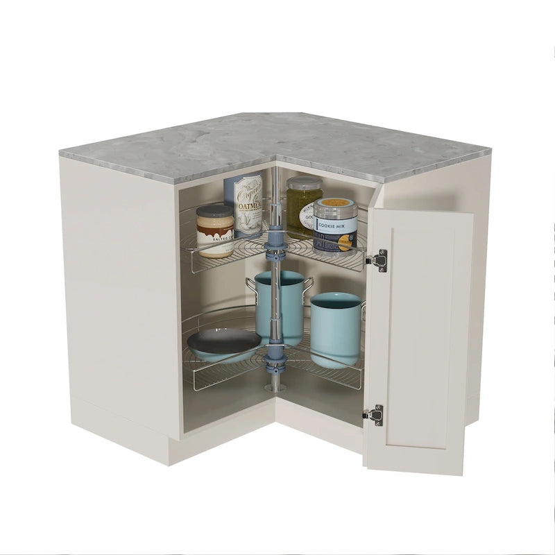 Dowell Lazy Susan 28 Diameter - 270 Degree Double Rack Stainless Steel