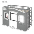 Nestfair Twin Size Solid Wood House Loft Bed With Ladder