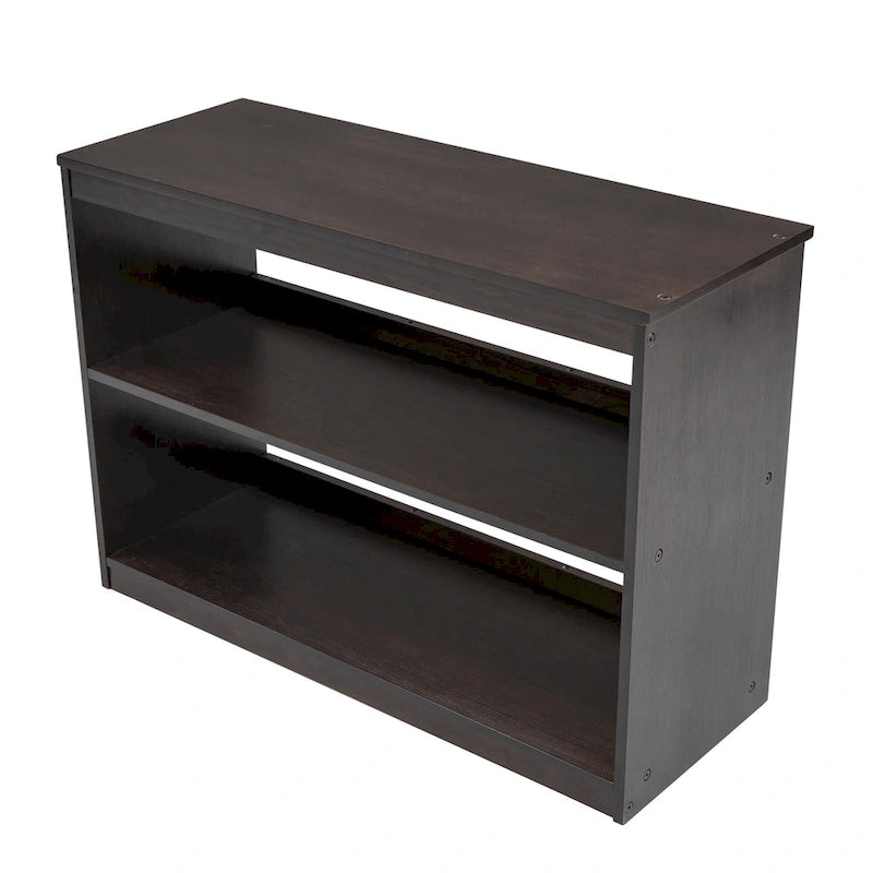 Low Loft Bed with Cabinet Shelves and Rolling Portable Desk