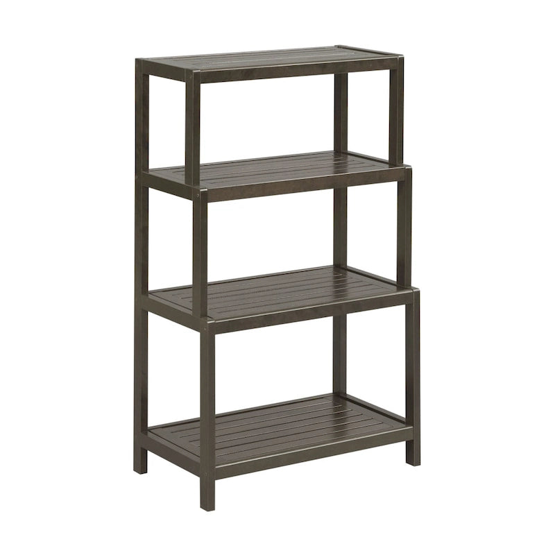 NewRidge Solid Wood Dunnsville 4-Tier Stepback Shelf, Bookcase
