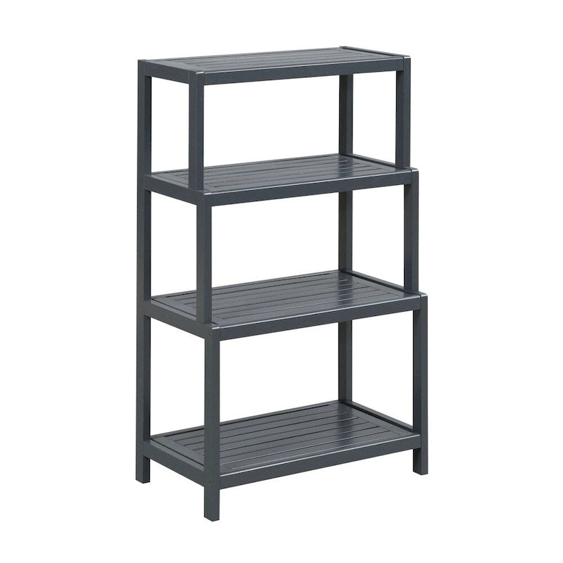 NewRidge Solid Wood Dunnsville 4-Tier Stepback Shelf, Bookcase