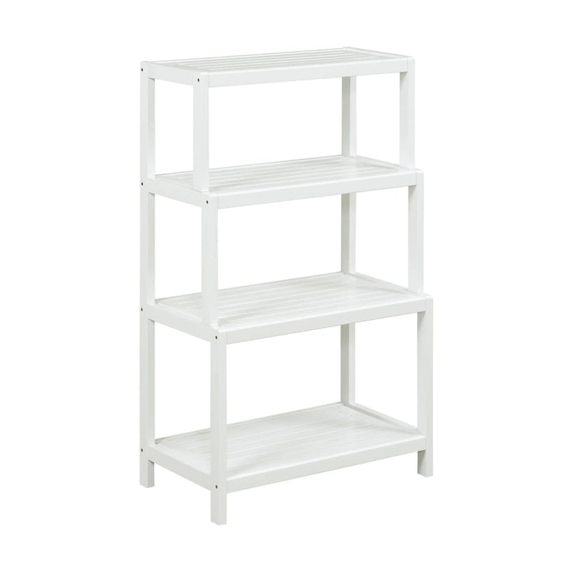 NewRidge Solid Wood Dunnsville 4-Tier Stepback Shelf, Bookcase
