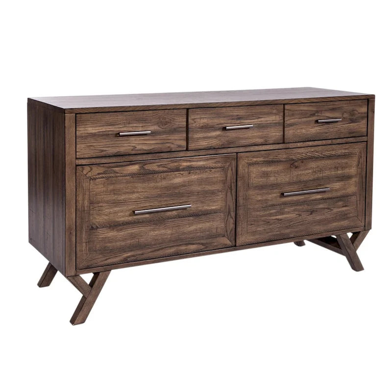 Lennox Weathered Chestnut Credenza Desk