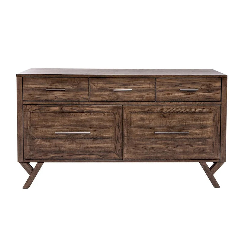 Lennox Weathered Chestnut Credenza Desk