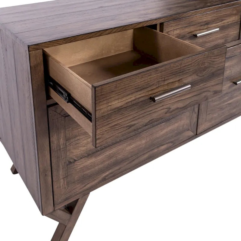 Lennox Weathered Chestnut Credenza Desk