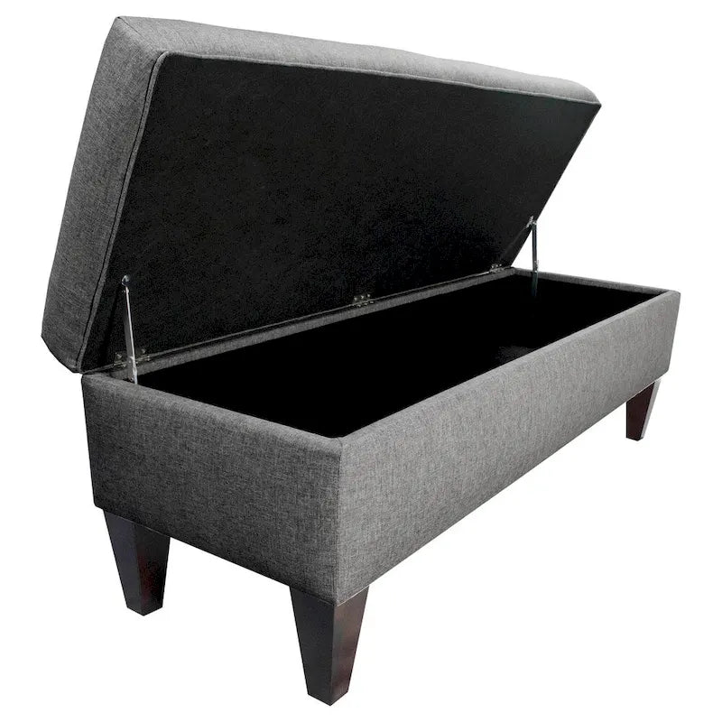 Brooke 10-button Tufted Upholstered Long Storage Bench Ottoman