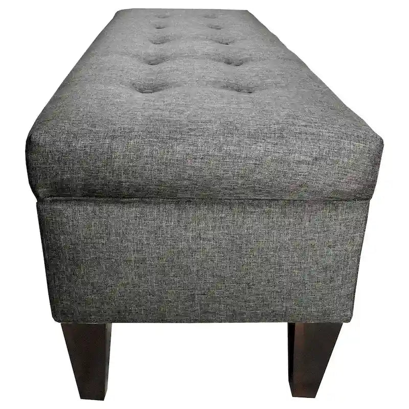 Brooke 10-button Tufted Upholstered Long Storage Bench Ottoman