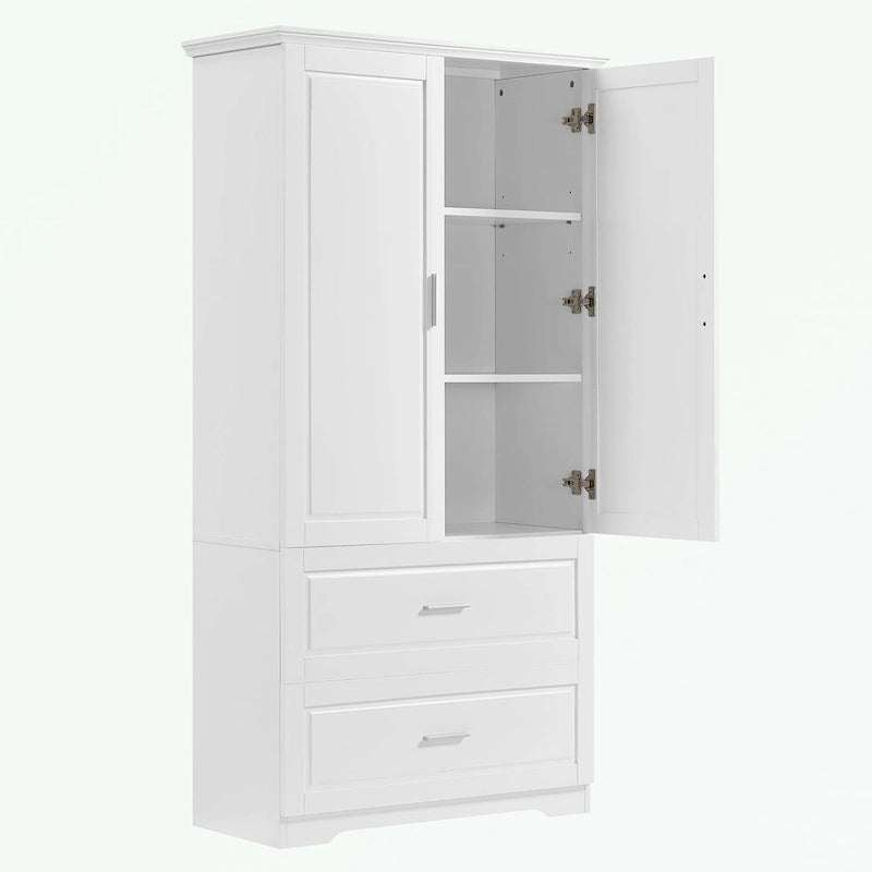 Bathroom Storage Cabinet with Two Doors Two Drawers