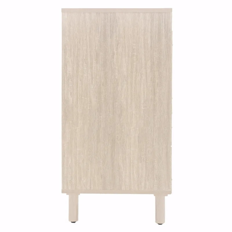 4 Door Rattan Storage Cabinet with Adjustable Shelves