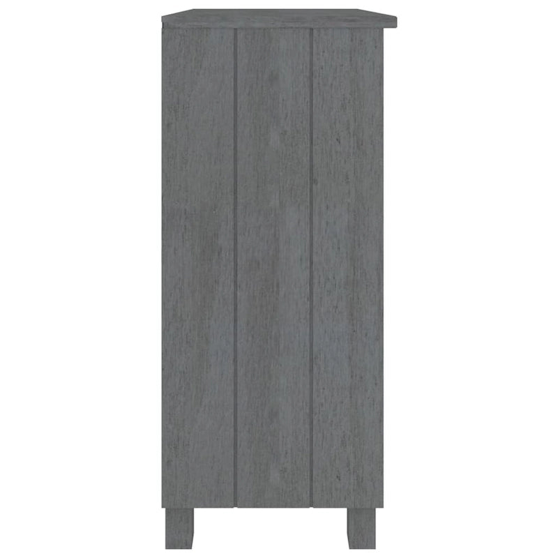 vidaXL Sideboard Storage Kitchen Cabinet for Hallway HAMAR Solid Wood Pine - 33.5x13.8x31.5