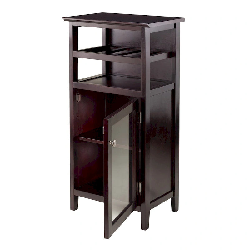 Alta Wine Cabinet, Espresso - 19.13 x 12.72 x 37.48 inches