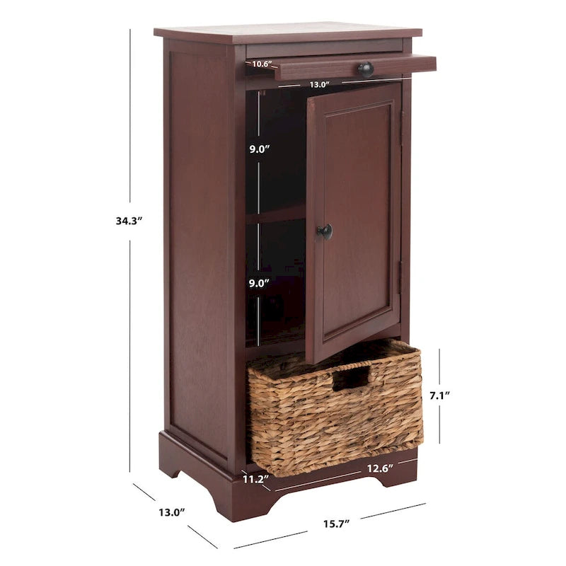 SAFAVIEH Ardella Red Tall Storage Unit - 15.7 x 13 x 34.3 - 16Wx13Dx34H