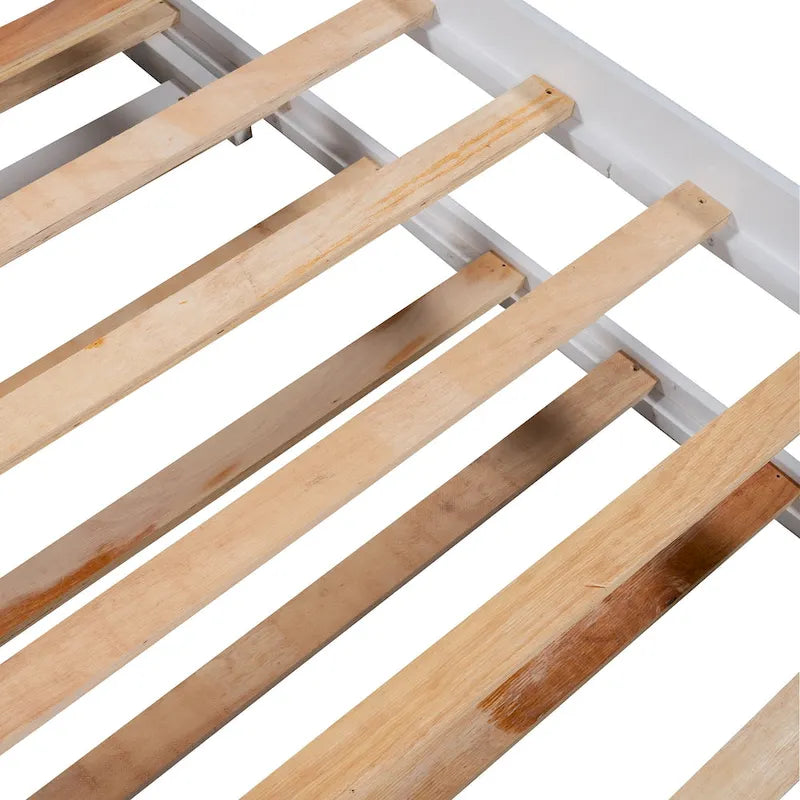 Full Size Platform Bed with Adjustable Trundle