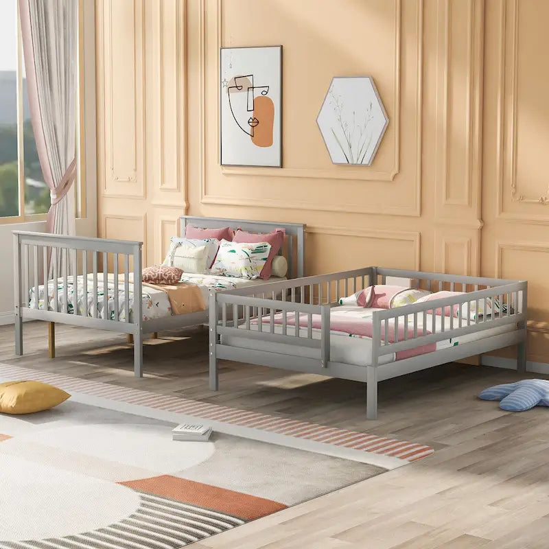 Bunk Bed with Trundle and Staircase