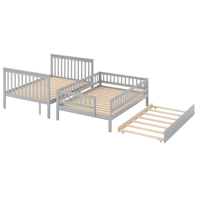 Bunk Bed with Trundle and Staircase